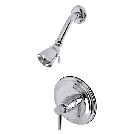 Kingston Brass Shower Faucet, Polished Chrome, Wall Mount KB2631DLTSO